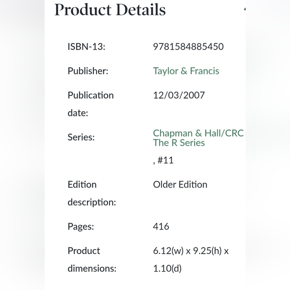 Statistical Computing R BOOK Maria L. Rizzo Computer Science NEW 📖SHIPS FREE📖 - Picture 7 of 8